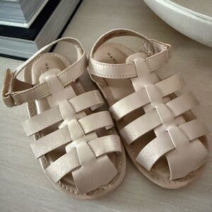 Marc Fisher Kids Metallic Light Gold Sandals